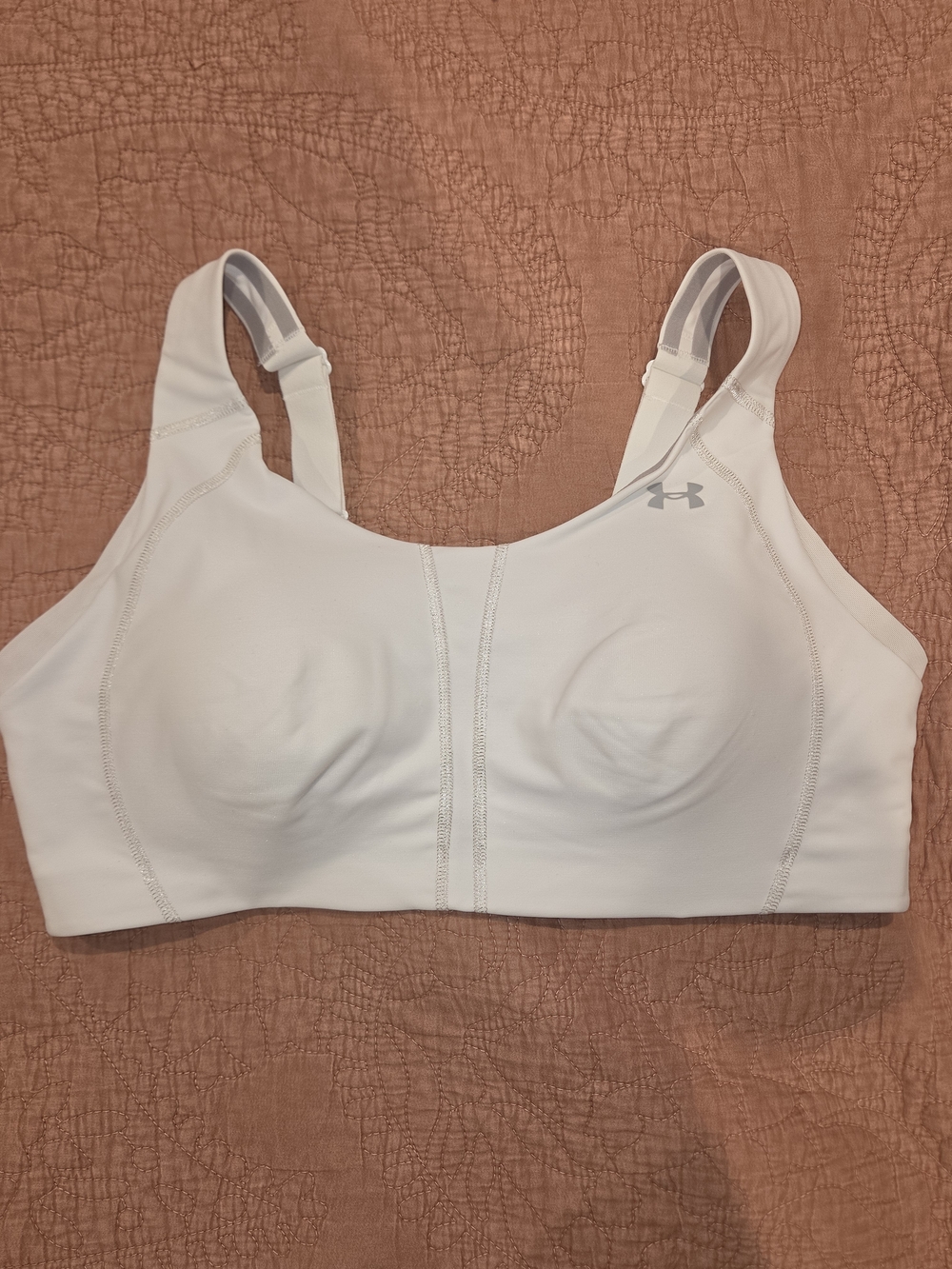 Under Armour White Heat Gear Sports Bra with Adjustable Straps